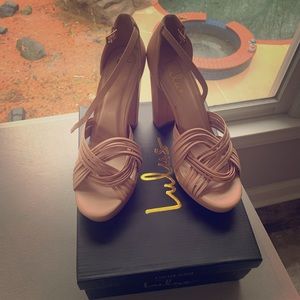Sivan Nude block heels from LuLus.com